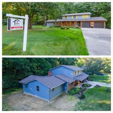 The front and side view of the exterior of a house that ATM Contracting constructed.
